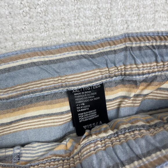 NWT Vissla Board Shorts Men XXL Mixer 17.5 Striped Blue Elastic Waist Beach Surf - Picture 7 of 12